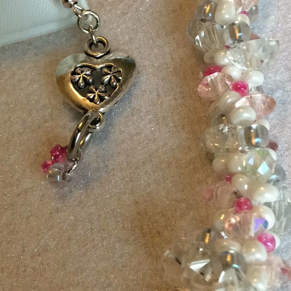 FINAL SALE PRICE Handmade OOAK Woven Bead Necklace & Earring Set - Picture 2 of 4